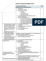 Adult Learner Autonomy Checklist