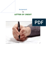 Assignment On Writing A Letter of Credit