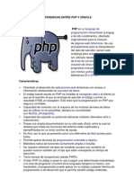 Diferencias Entre PHP y Oracle Erick Mancero