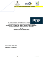 Plan de Manejo Ambiental para El Fortalecimiento de La Estructura Empresarial Productiva y Comercial de Los Productores de La Panela en Cinco Municipios de La Provicia de Velez