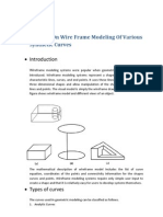 Exercise On Wire Frame Modeling of Various Synthetic Curves