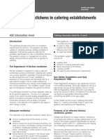 Ventilation of Kitchens in Catering Establishments: HSE Information Sheet