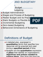 Budget and Budgetary 0control