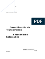 Informe Transpiracion y Mecanismo Estomatico