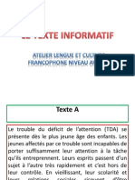 Le Texte Informatif