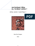 Céline, Raciste Scientifique. Essai.