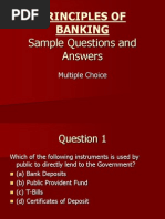 Principles of Banking: Sample Questions and Answers