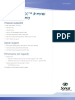 Sonus SGX4000™ Universal Signaling Gateway: Protocols Supported