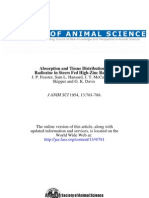 Absoption and Tissue Distribution of Radiozinc I Steers Fed High Zinc Rations