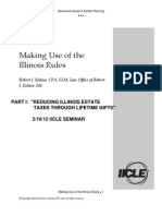 Making Use of The Illinois Rules - Part 1: Reducing Illinois Estate Taxes Through Lifetime Gifts