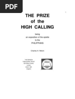 Prize of The High Calling