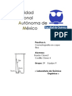 Practica 6 de Organica Cromatrografia en Capa Fina