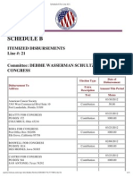 Debbie Wasserman Schultz Political Disbursements, Jan-Mar 2012