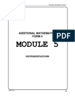 Additional Mathematics Form 4: Differentiations