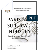 Pakistan Surgical Industry: Structure, Issues/Problems & Recommendations