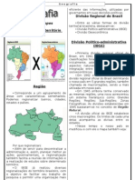 Geografia Regionalização Exercicios