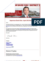 Supervisor Chiu - April 2012 - Newsletter