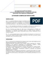 Proyecto de Ordenanza para Reglamentar y Ordenar Los Puestos Móviles de Venta Fija de Choripanes y Otros Rubros