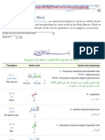 Verse (8:1) - Word by Word: Quranic Arabic Corpus