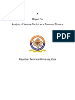 A Report On Analysis of Venture Capital As A Source of Finance