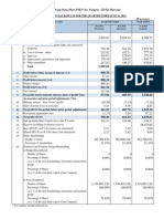 SL No Year Ended 30.6.2011 (Reviewed) 30.6.2010 (Reviewed) 31.3.2011 (Audited) Particulars Quarter Ended