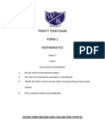 CXC Mathematics Form1 Term3