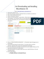 Instructions For Downloading and Installing Micro Station V8i