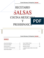 Recetario SALSAS Cocina Mexicana Gastronomia A Libreta Abierta