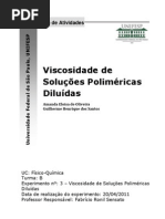 Viscosidade de Soluções Poliméricas Diluidas