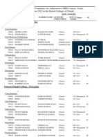 Admission MDS First Counselling