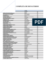 Lista Completa de Adesões Ao Manifesto - Com 2007 Nomes - 16 Abril 2012