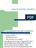 I/O Management and Disk Scheduling