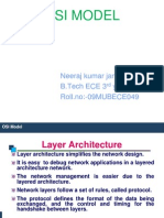 Osi Model: Neeraj Kumar Jangid B.Tech ECE 3 Year A2 Roll - no:-09MUBECE049