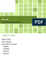 Basic SQL: ITCS 201 Web Programming Part II