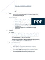 Teaching Plan For Managing Hypertension