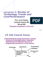 Lectures 1: Review of Technology Trends and Cost/Performance