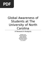 Global Awareness of Students at The University of North Carolina