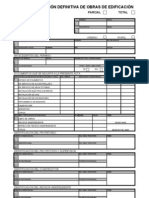 Acta de Recepción Definitiva de Obra de Edificación