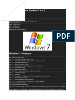 Keyboard Shortcuts Windows 7 and 8