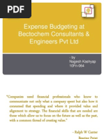 Expense Budgeting at Bectochem Consultants & Engineers PVT LTD