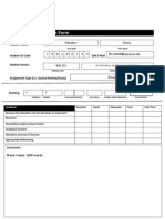 Assessment Feedback Form: Ushakov 3 9 Denis Bs10068@qmul - Ac.uk