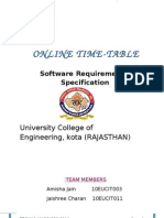 Online Time Table: Software Requirement Specification