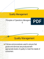 Quality Management: Principles of Operations Management Chapter