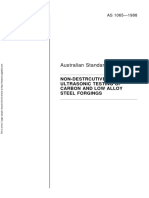 As 1065-1988 Non-Destructive Testing - Ultrasonic Testing of Carbon and Low Alloy Steel Forgings