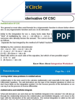 Anti Derivative of CSC