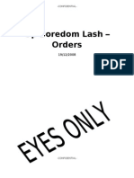 Op Boredom Lash - Orders: - Confidential