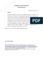 ÚLTIMA PONENCIA El Lenguaje en La Educación Superior La Vida Como Texto