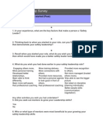 Safety Leadership Survey