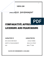 Franchising Vs Licensing