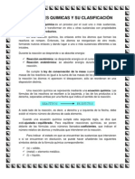 Reacciones Quimicas y Su Clasificación